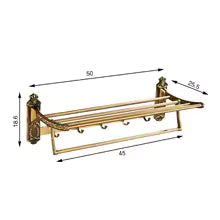Porte-Serviettes Pliable Double Étagère Antique