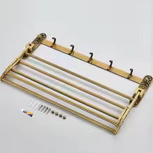 Porte-Serviettes Pliable Double Étagère Antique