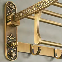 Porte-Serviettes Pliable Double Étagère Antique