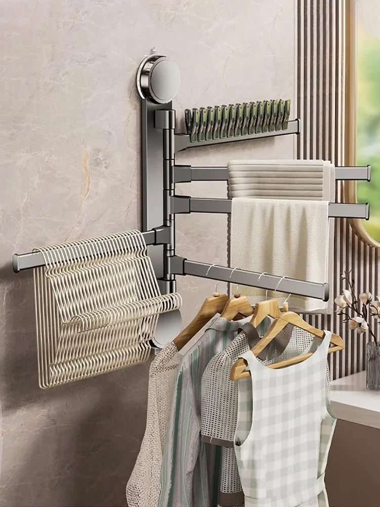 Porte-Serviettes Sans Perçage Rotatif 180°