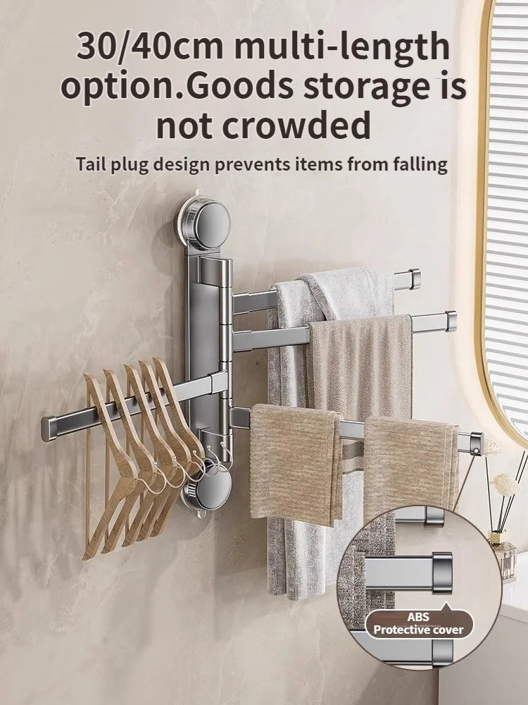 Porte-Serviettes Sans Perçage Rotatif 180°